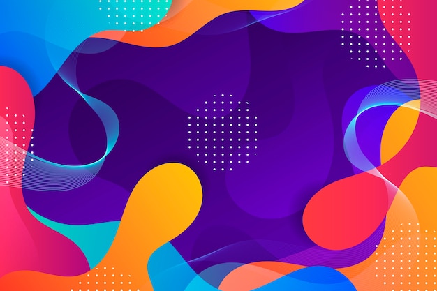 Colourful wavy abstract background