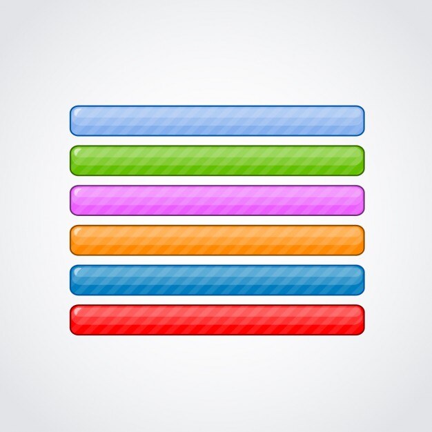 Colourful web buttons pack