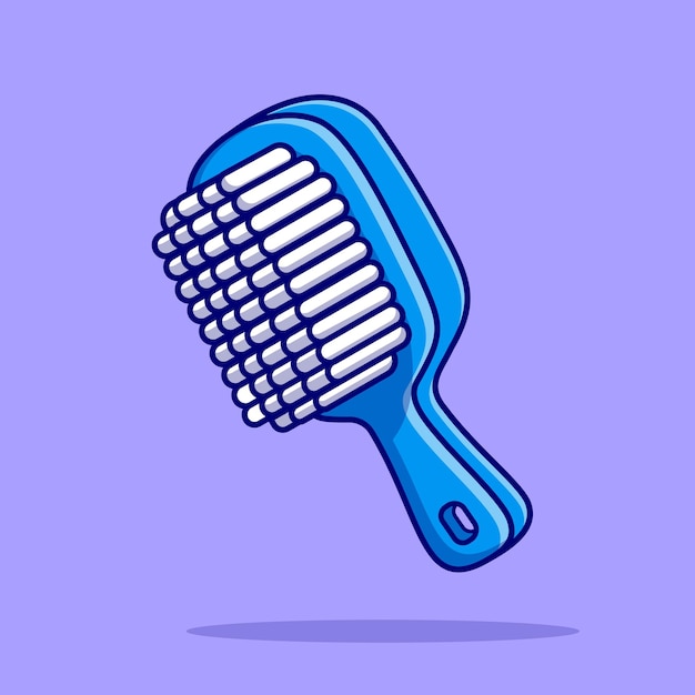 Comb Hair Cartoon Vector Icon Illustration. Beauty Object Icon Concept Isolated Premium Vector. Flat Cartoon Style