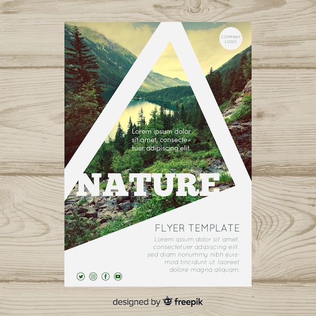 Free Vector combined nature flyer template