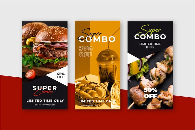 Combo meals offer banners