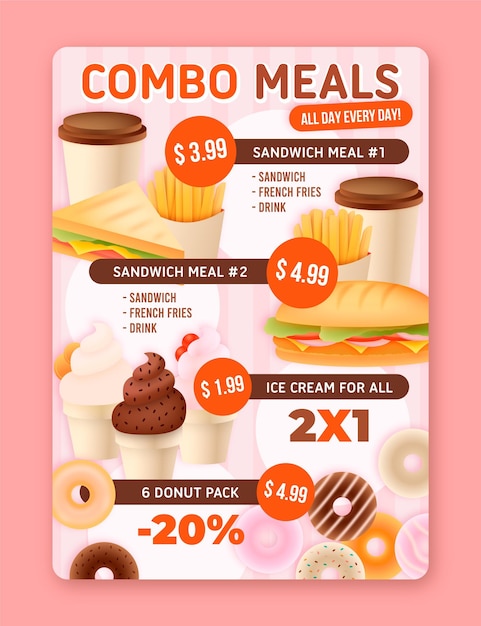 Combo meals - poster template