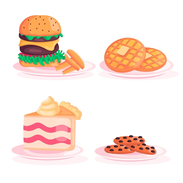 Free Vector comfort food concept