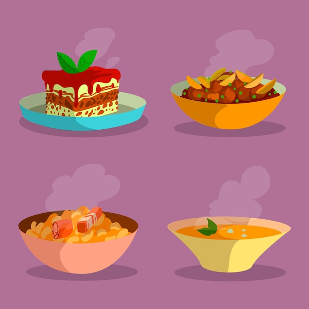 Free Vector comfort food concept