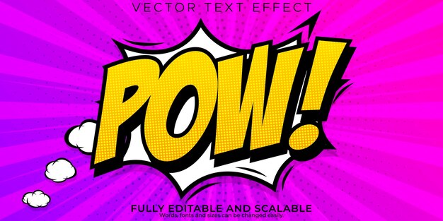 Comic book text effect editable cartoon and pop art text style