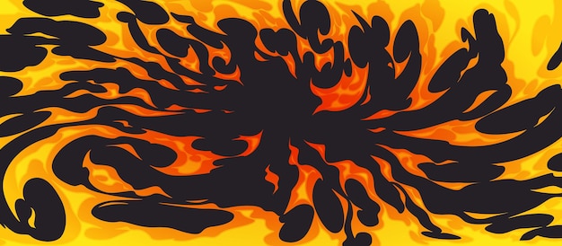 Free Vector comic fire on black background