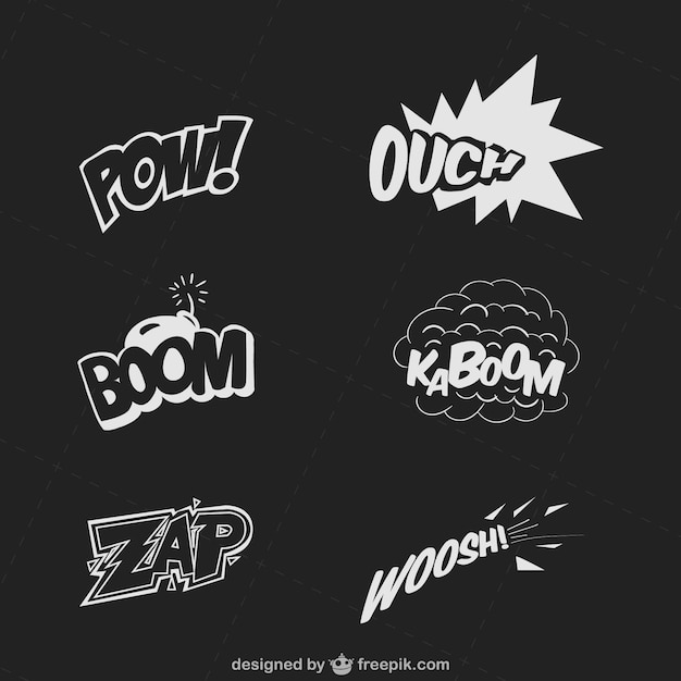 Comic onomatopoeia pack