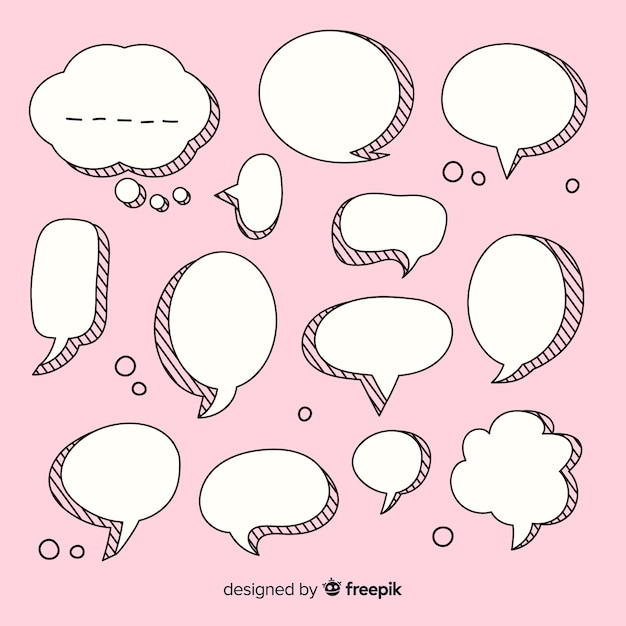 Comic speech bubble collection