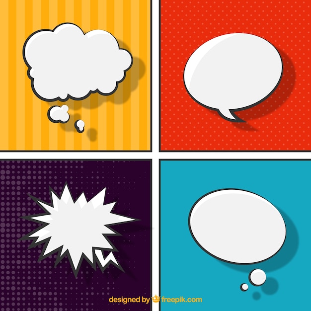 Comic speech bubbles