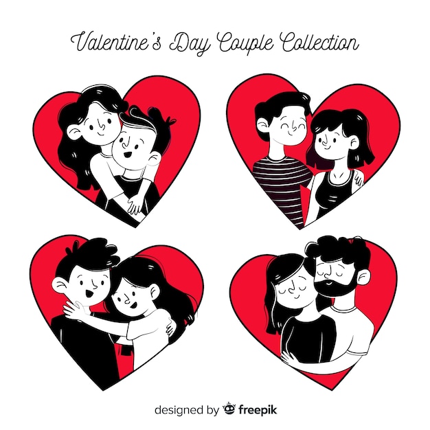 Comic valentine couples pack