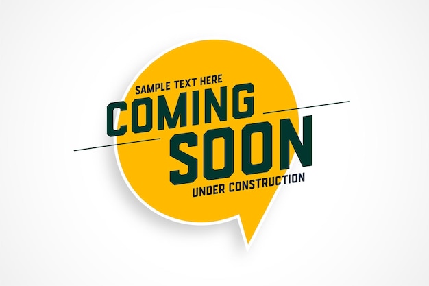 Coming soon under construction illustration design