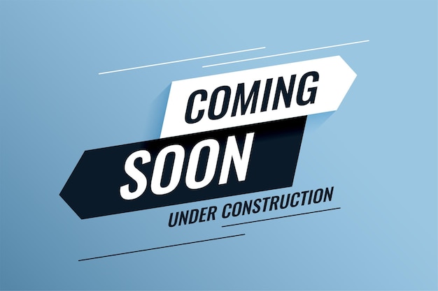 Free Vector coming soon under construction illustration design