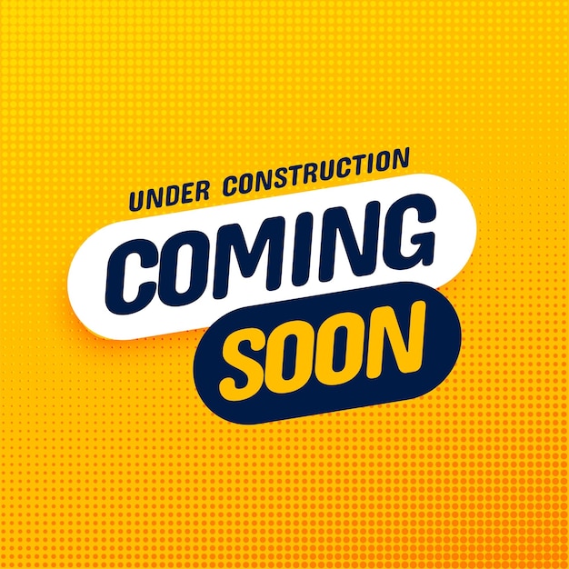 Free vector coming soon under construction social media poster design