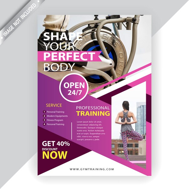 Commercial Fitness Flyer template