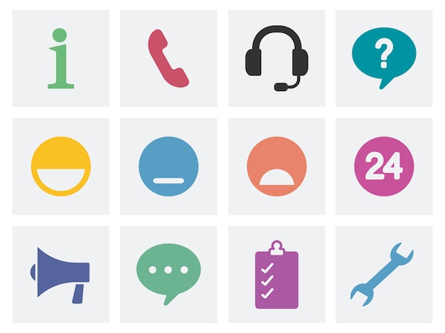 Free Vector communication concept icons illustration