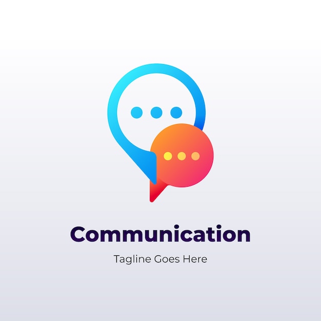 Communication logo design template