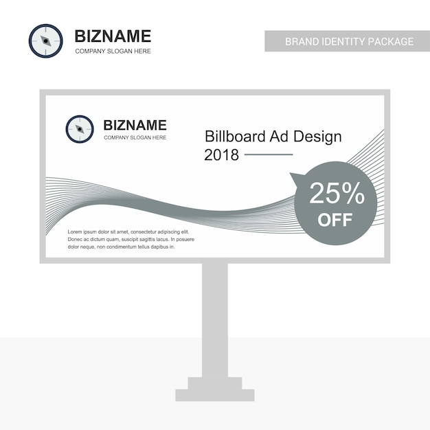 Company bill board design with creative design vector 