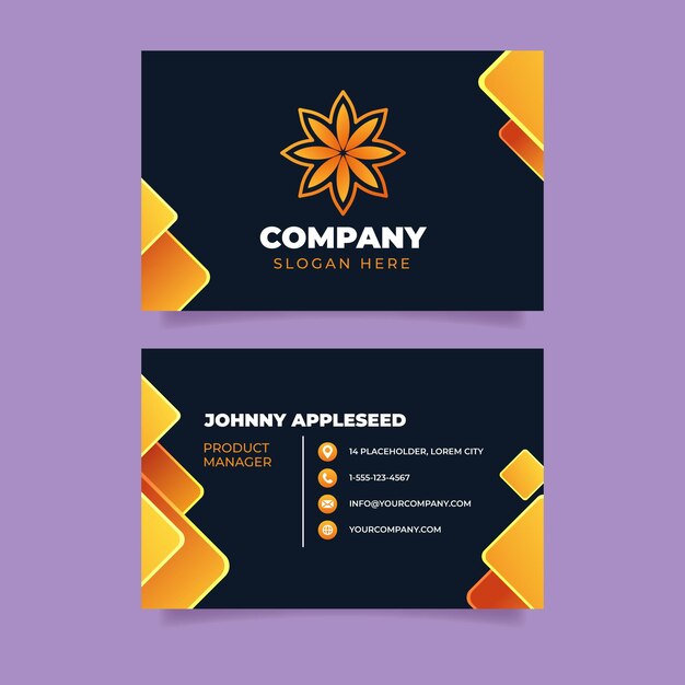 Company branding business card design template