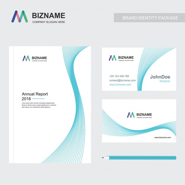 Company brochure with elegent design and also with m logo