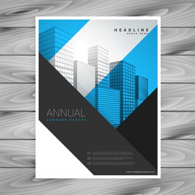 Free Vector company brochure with stripes in modern style