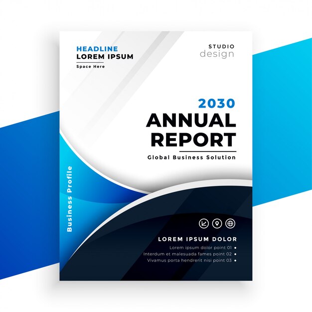 Company business annual report brichure template design