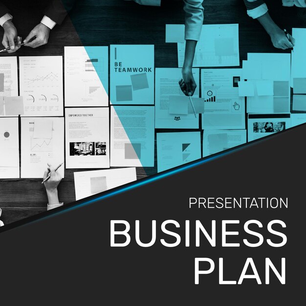 Company business plan template social media post