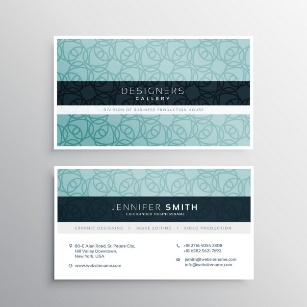 Free Vector company card with abstract shapes