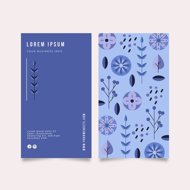 Free vector company card with different plants