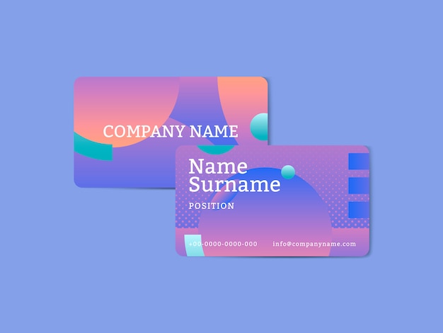 Free Vector company cards