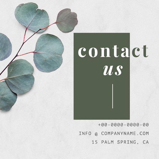 Free Vector company contact natural banner design template vector