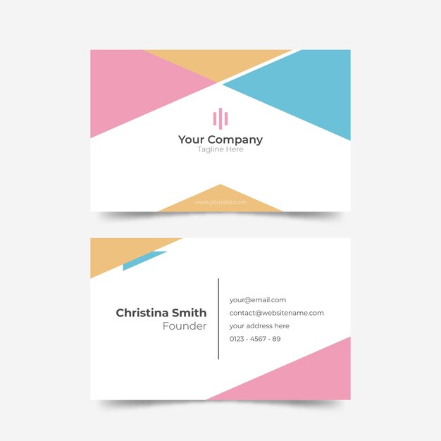 Company founder business card design