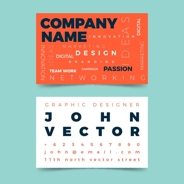 Company name design business card template