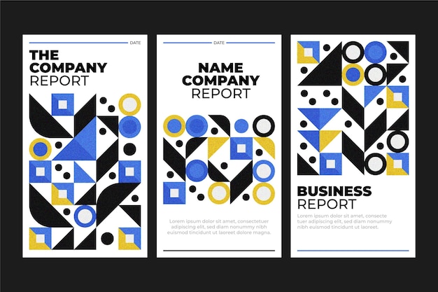 Company report geometric business covers