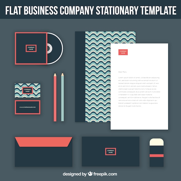 Free vector company stationery set design  abstrato