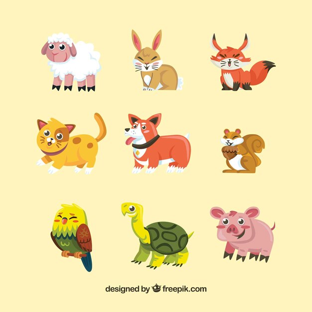 Complete collection of smiley animals