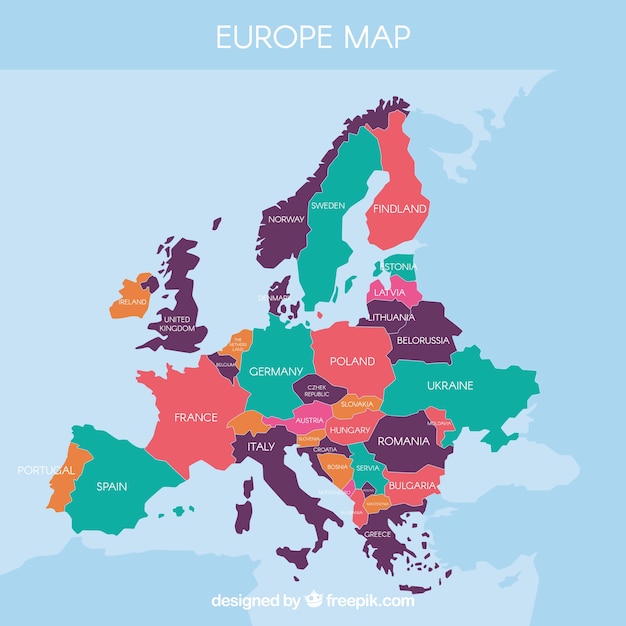 Completed europe map