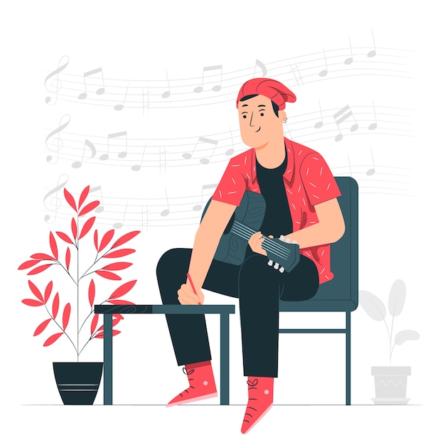 Compose music concept illustration