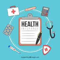 Free vector composition with health insurance elements