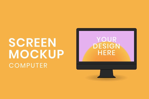 Free vector computer screen mockup, digital device vector illustration