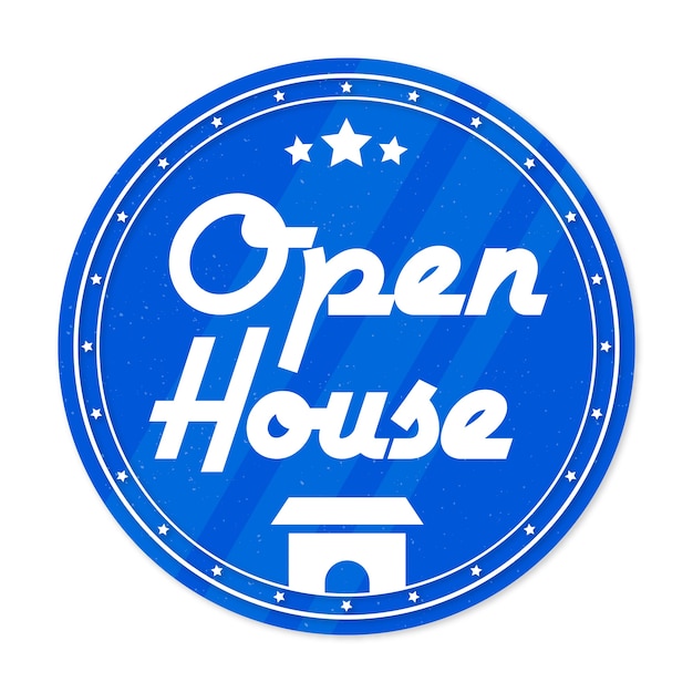 Concept of open house label