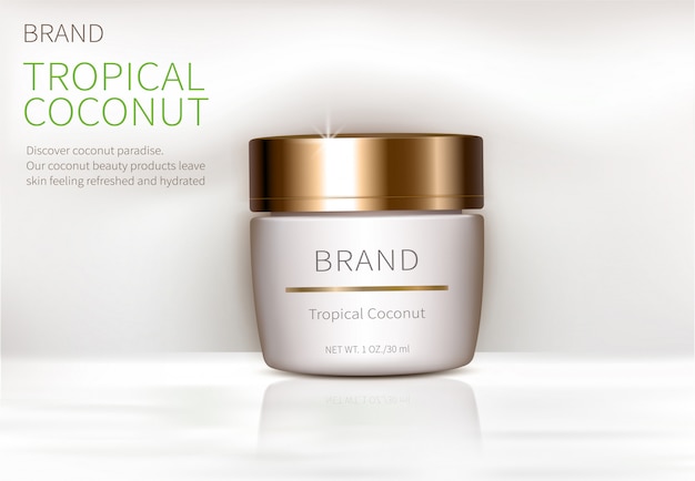 Free vector concept poster for organic natural cream