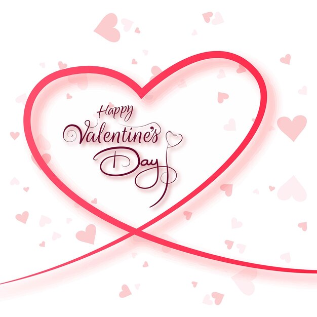 Concept of Valentine's Day greeting card with hearts design