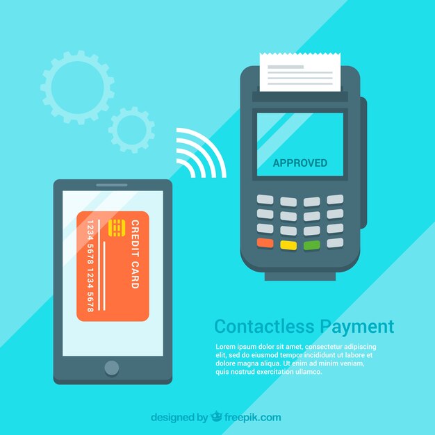 Conctacless payment background design