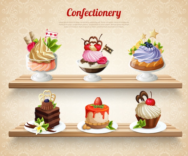 Confectionery Colorful Illustration