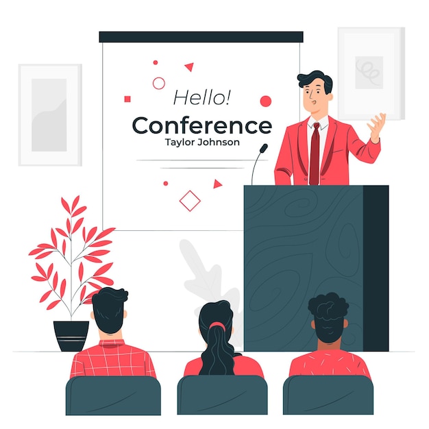 Free Vector conference concept illustration