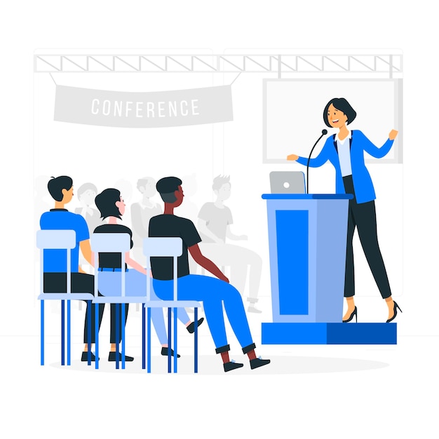 Free Vector conference concept illustration