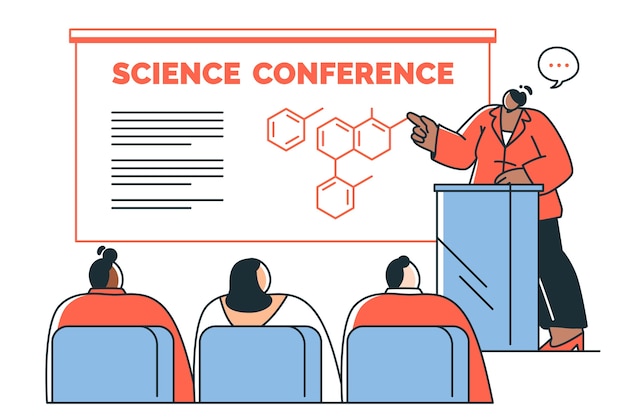 Free vector conference concept illustration