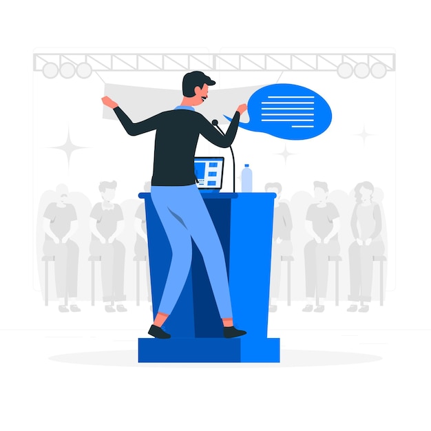 Free Vector conference speaker concept illustration