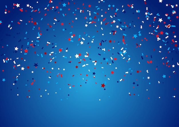 Confetti background for 4th July holiday