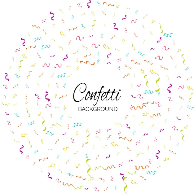 Free vector confetti concept design template holiday happy day white background celebration vector illustration